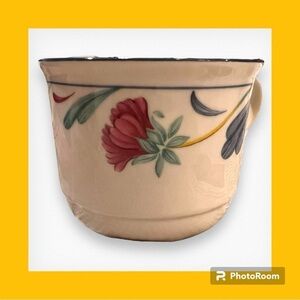 Lenox chinastone Poppies On Blue ceramic mug set of 9